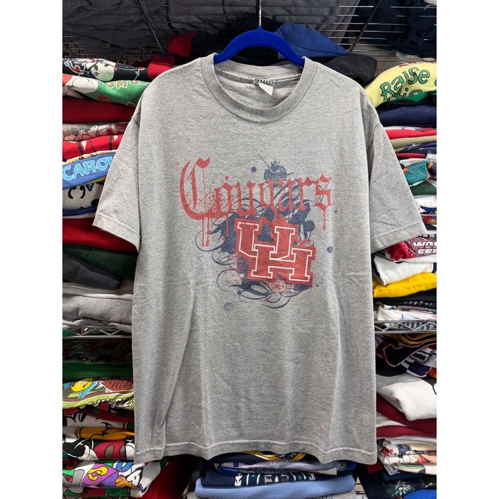 Team Edition University of Houston Cougars T-Shirt Gray Mens Large UH NCAA Sport